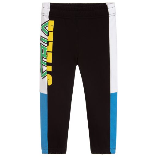 Stella McCartney Kids-Black Cotton Logo Joggers | Childrensalon Outlet