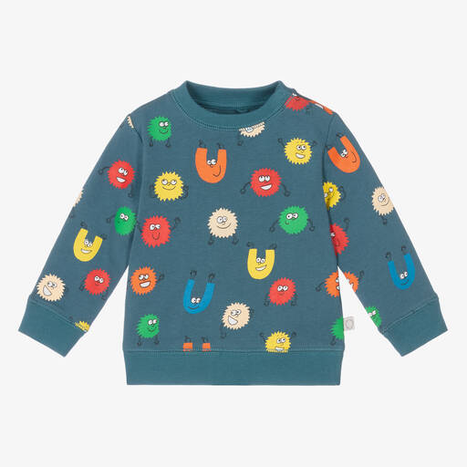 Stella McCartney Kids-Blue Cotton Baby Sweatshirt | Childrensalon Outlet