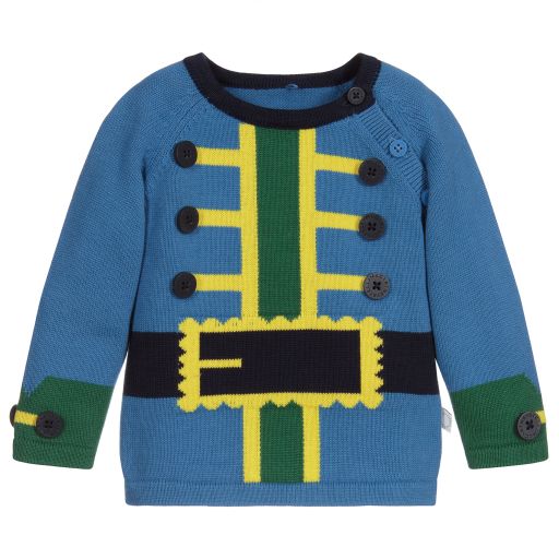 Stella McCartney Kids-Синий хлопковый свитер в пиратском стиле | Childrensalon Outlet