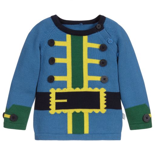 Stella McCartney Kids-Blue Cotton Pirate Sweater | Childrensalon Outlet