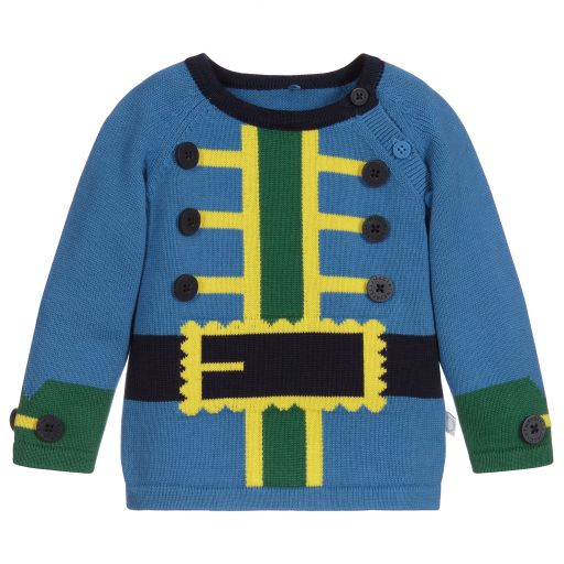 Stella McCartney Kids-Pull bleu en coton Pirate | Childrensalon Outlet