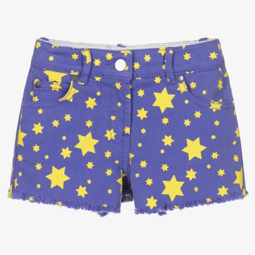 Stella McCartney Kids-Blue Get Back Denim Shorts | Childrensalon Outlet