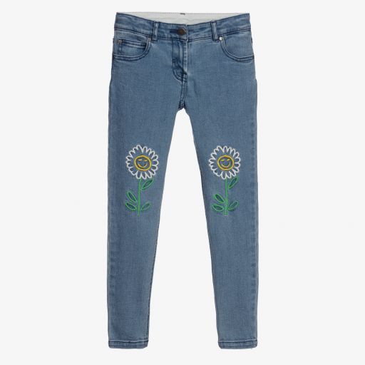 Stella McCartney Kids-Голубые джинсы из органического хлопка | Childrensalon Outlet