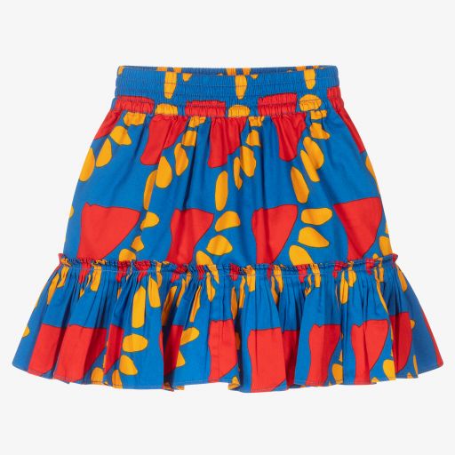 Stella McCartney Kids-Blue Organic Cotton Skirt | Childrensalon Outlet