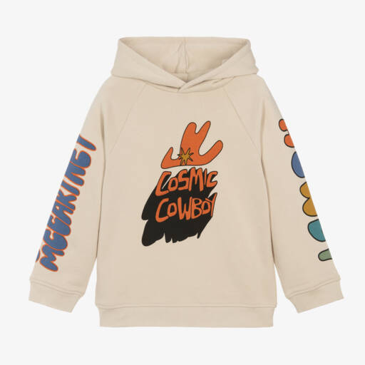 Stella McCartney Kids-Boys Beige Cosmic Print Hoodie | Childrensalon Outlet