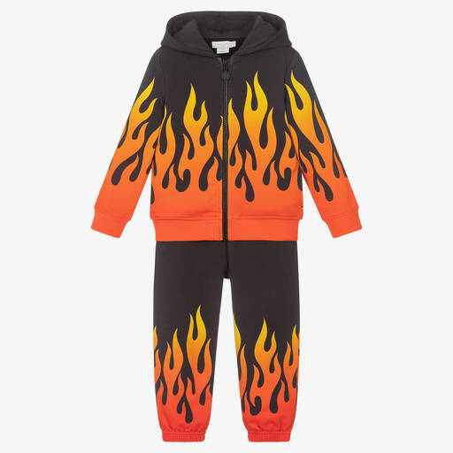 Stella McCartney Kids-تراكسوت قطن عضوي لون أسود للأولاد | Childrensalon Outlet