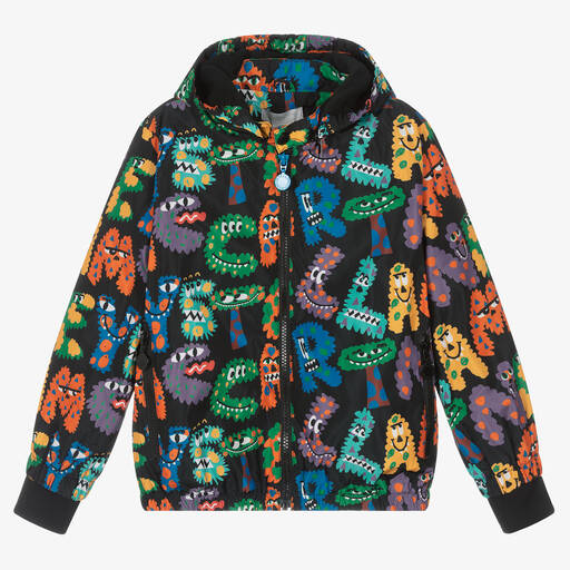 Stella McCartney Kids-Boys Black Recycled Zip-Up Jacket | Childrensalon Outlet
