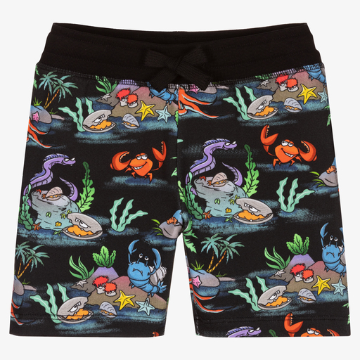 Stella McCartney Kids-Boys Black Rock Pool Shorts | Childrensalon Outlet