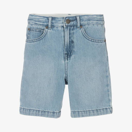 Stella McCartney Kids-Boys Blue Cotton Denim Shorts | Childrensalon Outlet