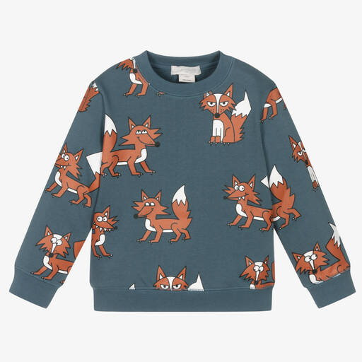 Stella McCartney Kids-Boys Blue Cotton Fox Top | Childrensalon Outlet