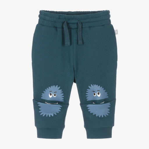 Stella McCartney Kids-Boys Blue Cotton Monster Print Joggers | Childrensalon Outlet