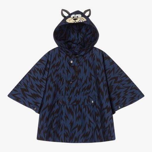 Stella McCartney Kids-Синий кейп «Собака» для мальчиков | Childrensalon Outlet