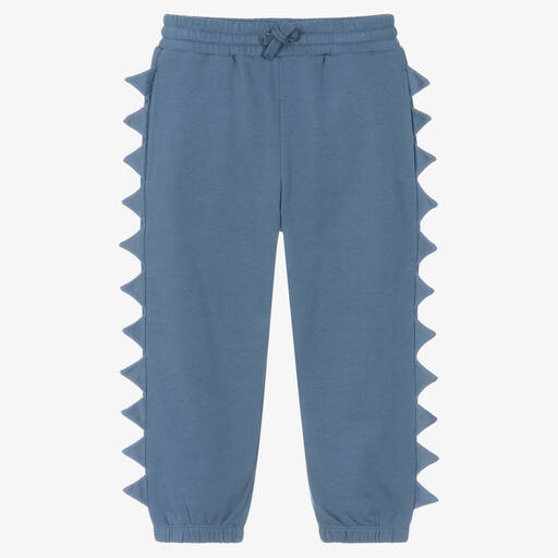 Stella McCartney Kids-Boys Blue Organic Cotton Joggers | Childrensalon Outlet