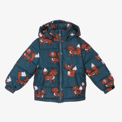 Stella McCartney Kids-Boys Blue Padded Puffer Jacket | Childrensalon Outlet