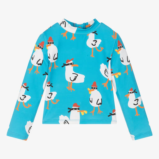 Stella McCartney Kids-توب سباحة أطفال ولادي لون أزرق فاقع (UPF50+) | Childrensalon Outlet
