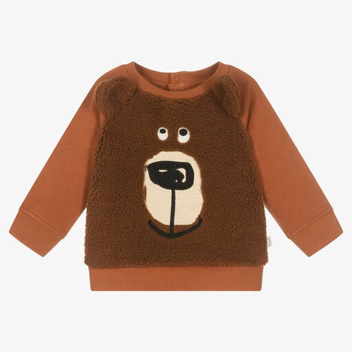 Stella McCartney Kids-Коричневый свитшот с медведем | Childrensalon Outlet