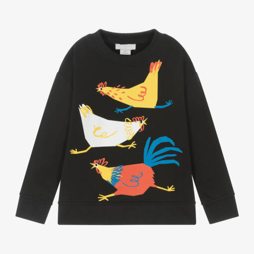 Stella McCartney Kids-Boys Cotton Black Jumper | Childrensalon Outlet