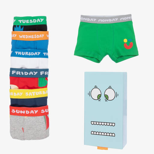Stella McCartney Kids-Boys Cotton Boxers (7 Pack) | Childrensalon Outlet