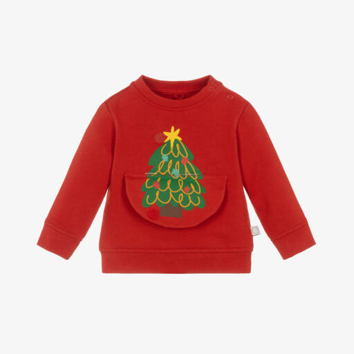 Stella McCartney Kids-Boys Festive Red Jumper | Childrensalon Outlet