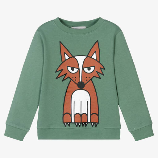 Stella McCartney Kids-Boys Green Cotton Sweatshirt | Childrensalon Outlet