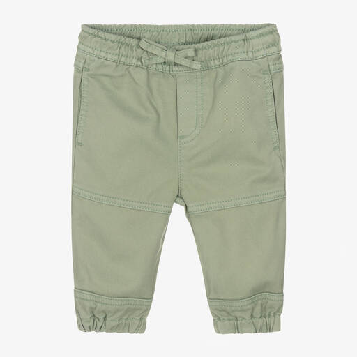 Stella McCartney Kids-Grüne Hose aus Baumwoll-Twill | Childrensalon Outlet