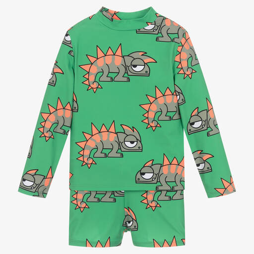 Stella McCartney Kids-طقم سباحة لون أخضر للأولاد | Childrensalon Outlet