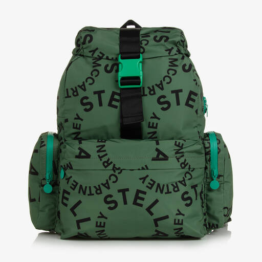 Stella McCartney Kids-Grüner Rucksack mit Grafik für Jungen (45 cm) | Childrensalon Outlet