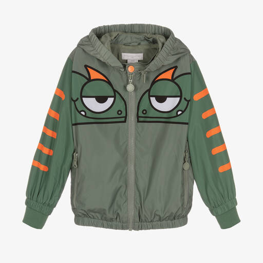 Stella McCartney Kids-Blouson à capuche vert Gecko garçon | Childrensalon Outlet