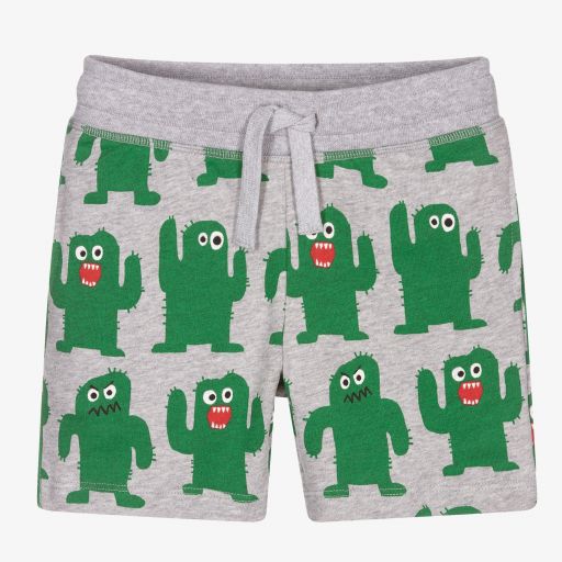 Stella McCartney Kids-Boys Grey Cactus Shorts | Childrensalon Outlet