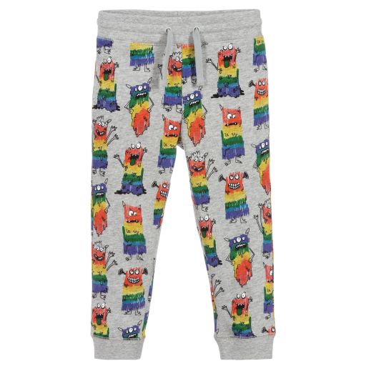 Stella McCartney Kids-Boys Grey Cotton Joggers | Childrensalon Outlet