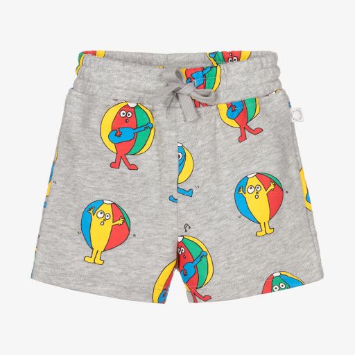 Stella McCartney Kids-Boys Grey Cotton Shorts | Childrensalon Outlet