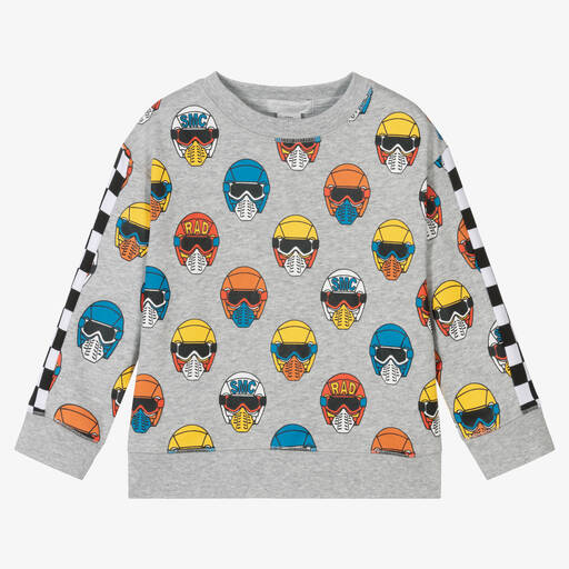 Stella McCartney Kids-Graues Baumwoll-Sweatshirt (J) | Childrensalon Outlet