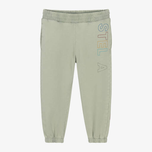 Stella McCartney Kids-بنطلون رياضي قطن عضوي لون أخضر كاكي للأولاد | Childrensalon Outlet