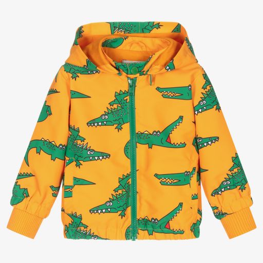 Stella McCartney Kids-Оранжевая куртка с крокодилами для мальчиков | Childrensalon Outlet