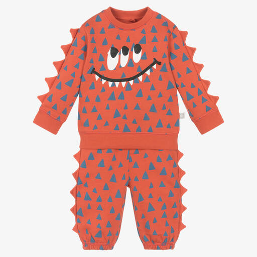 Stella McCartney Kids-Boys Red Cotton Monster Tracksuit | Childrensalon Outlet