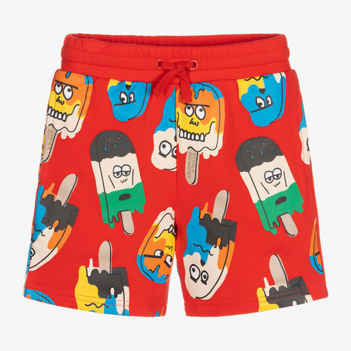Stella McCartney Kids-Rote Stieleis-Shorts für Jungen | Childrensalon Outlet