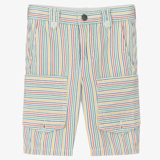 Stella McCartney Kids-Boys Striped Cotton Shorts | Childrensalon Outlet