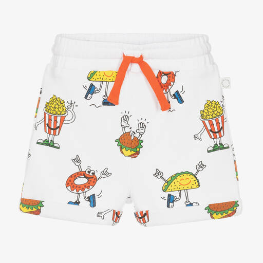 Stella McCartney Kids-شورت أطفال ولادي قطن عضوي لون أبيض | Childrensalon Outlet