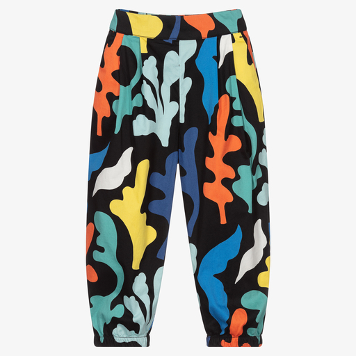 Stella McCartney Kids-Girls Black Cotton Trousers | Childrensalon Outlet