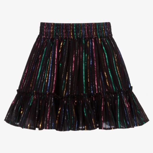 Stella McCartney Kids-Girls Black Lurex Skirt | Childrensalon Outlet