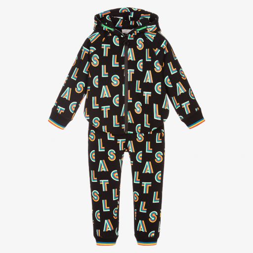 Stella McCartney Kids-Girls Black Rainbow Tracksuit | Childrensalon Outlet
