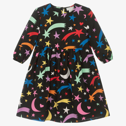 Stella McCartney Kids-فستان تانسيل تويل لون أسود | Childrensalon Outlet