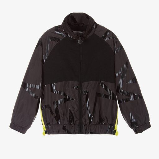 Stella McCartney Kids-Girls Black Zip-Up Top | Childrensalon Outlet