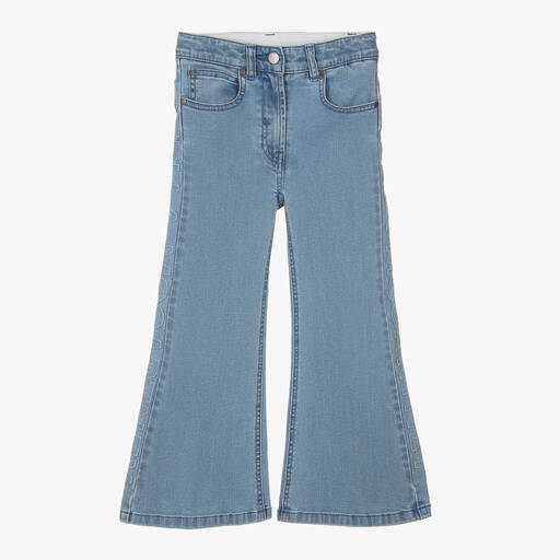 Stella McCartney Kids-Girls Blue Denim Flare Jeans | Childrensalon Outlet