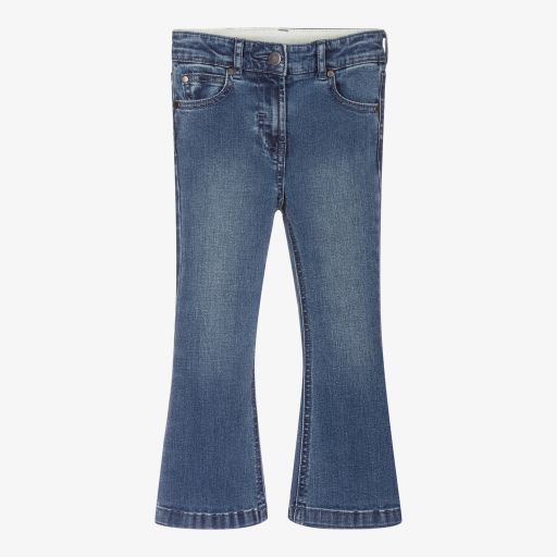 Stella McCartney Kids-Синие джинсы-клеш для девочек | Childrensalon Outlet
