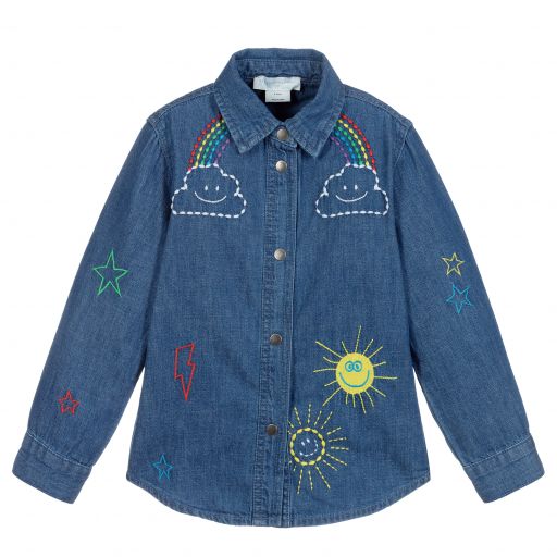 Stella McCartney Kids-Girls Blue Denim Shirt | Childrensalon Outlet