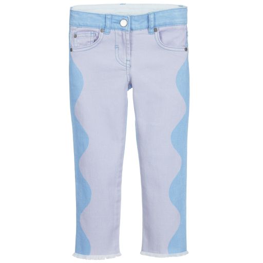 Stella McCartney Kids-Girls Blue & Purple Jeans | Childrensalon Outlet