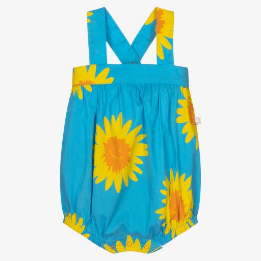 Stella McCartney Kids-Girls Blue Sunflower Shortie  | Childrensalon Outlet
