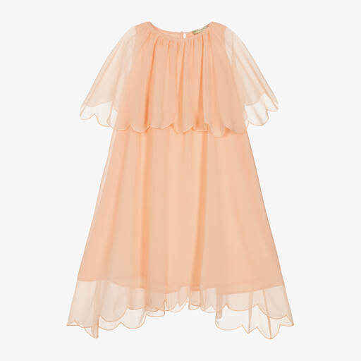Stella McCartney Kids-Girls Blush Pink Crêpe Chiffon Dress | Childrensalon Outlet