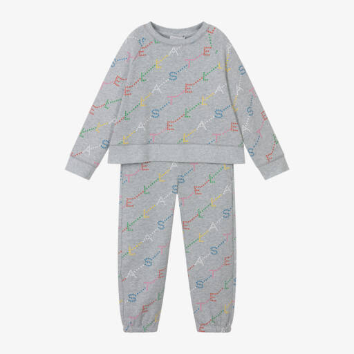 Stella McCartney Kids-Girls Cosy Grey Cotton Set | Childrensalon Outlet